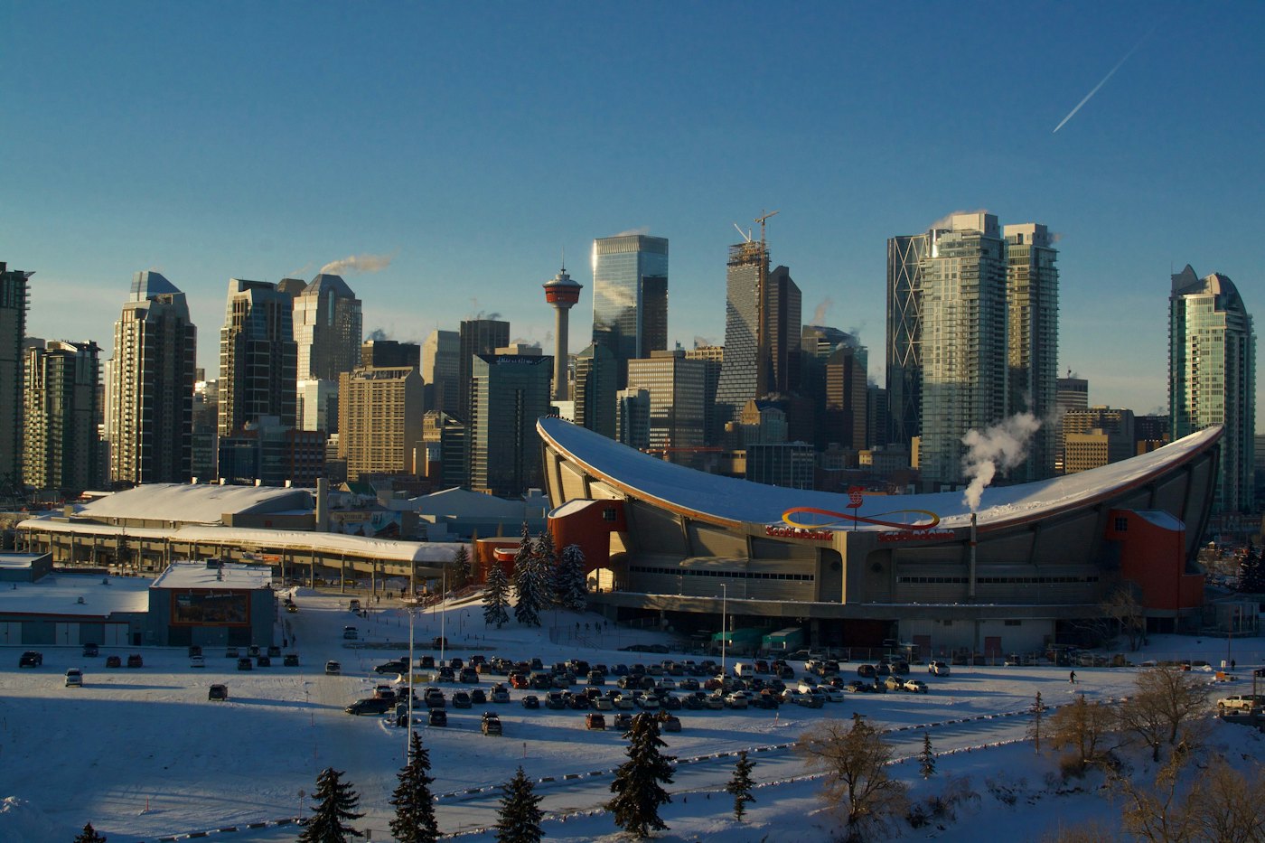 Stampede Park and downtown Calgary
